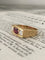 Bague 62.5 Bague Art déco en or jaune 18K avec rubis non chauffé et diamants 58 Facettes