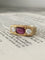 Bague 62.5 Bague Art déco en or jaune 18K avec rubis non chauffé et diamants 58 Facettes