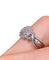 Bague 51 Bague en or gris 18K avec 19 diamants 0,60 ct 58 Facettes