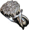 Bague 51 Bague en or gris 18K avec 19 diamants 0,60 ct 58 Facettes