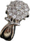 Bague 51 Bague en or gris 18K avec 19 diamants 0,60 ct 58 Facettes