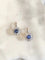 Boucles d'oreilles Belle Époque - Boucles d’oreilles dormeuses en or rose, platine, saphirs et diamants 58 Facettes