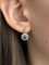 Boucles d'oreilles Belle Époque - Boucles d’oreilles dormeuses en or rose, platine, saphirs et diamants 58 Facettes