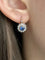 Boucles d'oreilles Belle Époque - Boucles d’oreilles dormeuses en or rose, platine, saphirs et diamants 58 Facettes