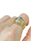 Bague 53.5 Bague godronnée en or jaune 18k sertie de diamants 58 Facettes