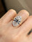 Bague 50.5 Bague Art déco pavée en or jaune 18K et platine, saphirs et diamants 58 Facettes
