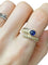 Bague 53 Bague serpent godronnée en or jaune 18K et saphir cabochon 58 Facettes