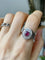 Bague 54 Bague chevalière en or gris 18K avec rubis et diamants 58 Facettes