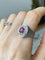 Bague 54 Bague chevalière en or gris 18K avec rubis et diamants 58 Facettes
