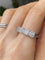 Bague 54 Bague en or blanc 18 carats à fleurs serties de diamants 58 Facettes