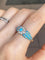 Bague 58 Bague fleur ancienne en or jaune 18K, perles et turquoises 58 Facettes