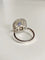 Bague 57 Bague marguerite en or blanc 18K avec saphir et diamants 58 Facettes