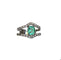 Bague 58.5 Bague - Or blanc 18K, émeraude et diamants 58 Facettes