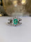 Bague 58.5 Bague - Or blanc 18K, émeraude et diamants 58 Facettes