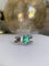 Bague 58.5 Bague - Or blanc 18K, émeraude et diamants 58 Facettes