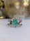 Bague 58.5 Bague - Or blanc 18K, émeraude et diamants 58 Facettes
