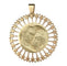 Pendentif Emile Monier - Médaille ronde en or jaune et or rose 18K 58 Facettes