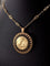 Pendentif Emile Monier - Médaille ronde en or jaune et or rose 18K 58 Facettes