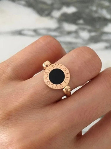 Bague 51 Bvlgari BVLGARI BVLGARI - Bague en or rose 18K nacre et onyx 58 Facettes