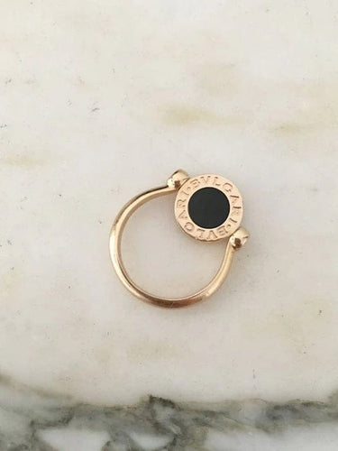Bague 51 Bvlgari BVLGARI BVLGARI - Bague en or rose 18K nacre et onyx 58 Facettes
