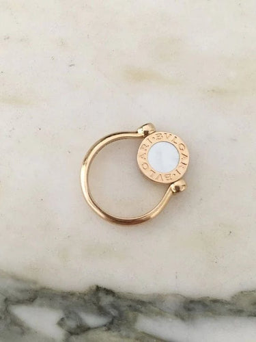 Bague 51 Bvlgari BVLGARI BVLGARI - Bague en or rose 18K nacre et onyx 58 Facettes