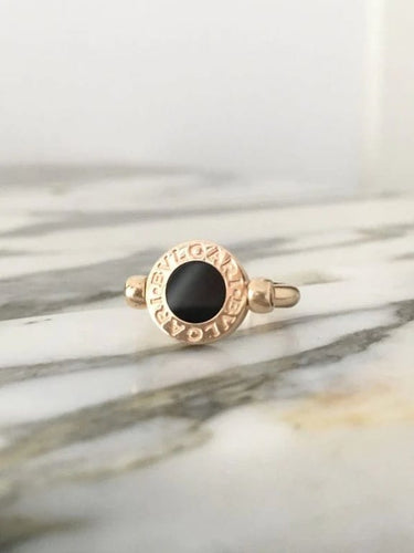 Bague 51 Bvlgari BVLGARI BVLGARI - Bague en or rose 18K nacre et onyx 58 Facettes