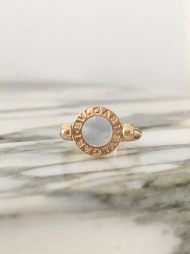 Bague 51 Bvlgari BVLGARI BVLGARI - Bague en or rose 18K nacre et onyx 58 Facettes
