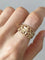 Bague 52 Bague motif végétal en or jaune 18K 58 Facettes