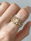 Bague 52 Bague motif végétal en or jaune 18K 58 Facettes