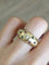 Bague 51 Bague boule en or jaune 18K sertie de diamant, rubis, saphirs et émeraudes 58 Facettes