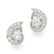 Boucles d'oreilles Clips d’oreilles Art déco Coquillages en platine, or blanc 18K et diamants 58 Facettes