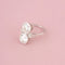 Bague 52.5 Bague Toi & Moi Art déco en platine et diamants 58 Facettes