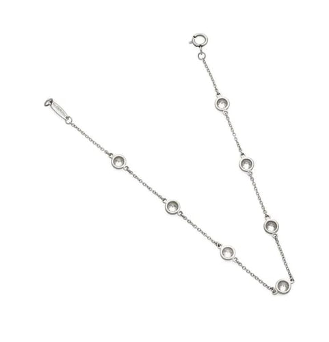 Bracelet Tiffany & Co Diamonds by the Yard - Bracelet en platine et diamants 58 Facettes