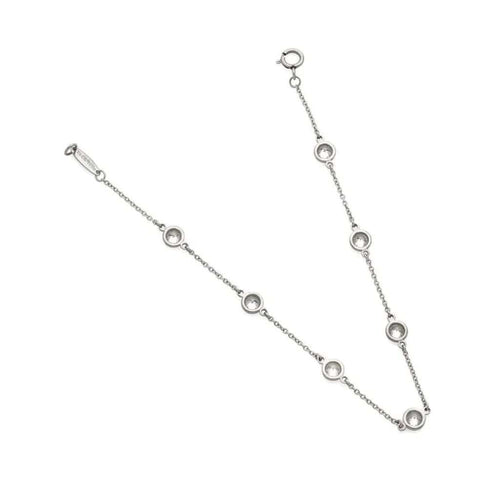 Bracelet Tiffany & Co Diamonds by the Yard - Bracelet en platine et diamants 58 Facettes