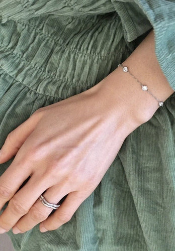 Bracelet Tiffany & Co Diamonds by the Yard - Bracelet en platine et diamants 58 Facettes
