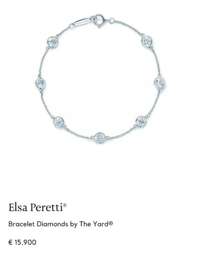 Bracelet Tiffany & Co Diamonds by the Yard - Bracelet en platine et diamants 58 Facettes