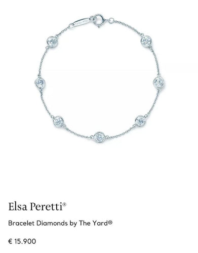 Bracelet Tiffany & Co Diamonds by the Yard - Bracelet en platine et diamants 58 Facettes