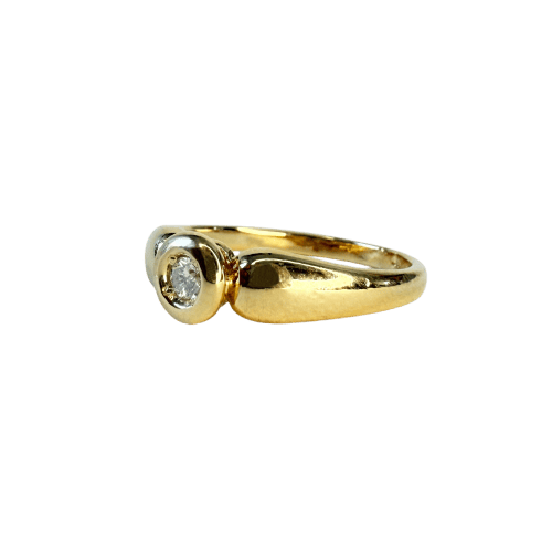 Bague 51 Solitaire - Bague en or jaune 18 carats diamant 58 Facettes INV040