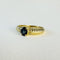 Bague 53 Bague n° 23 en or jaune 18 carats avec saphir et diamants 58 Facettes INV023