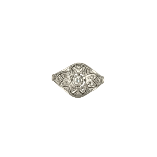 Bague 52 Art déco - Bague en platine et diamant 58 Facettes INV095