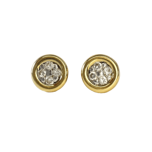 Boucles d'oreilles Clous d’oreilles - Diamants en or jaune 58 Facettes INV070