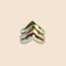 Bague 53 Bague - Trois ors 14 carats, chevrons 58 Facettes INV044