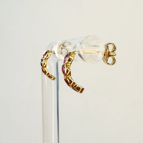 Boucles d'oreilles Boucles d’oreilles rubis en or jaune 58 Facettes INV019