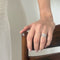 Bague 50 Bague n° 101 - Bague en or blanc 18 carats et diamants 58 Facettes