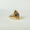 Bague 57 Bague navette en or jaune et or gris 18 carats, saphirs et diamants 58 Facettes