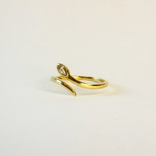 Bague 53 Bague Serpent or jaune et diamant 58 Facettes INV051
