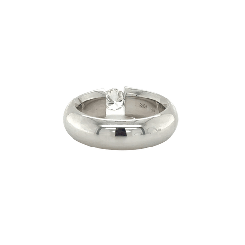 Bague 51 Solitaire - Bague en or blanc 18 carats et diamant taille brillant 58 Facettes 1.0001720/1