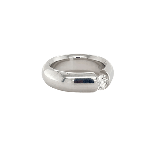Bague 51 Solitaire - Bague en or blanc 18 carats et diamant taille brillant 58 Facettes 1.0001720/1