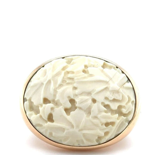 Bague 54 Pomellato Victoria - Bague en or rose, agate blanche et diamant 58 Facettes RÉF 1_0002311/3