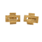 Boutons de manchette Boutons de manchette rectangulaires en or jaune 18 carats 58 Facettes 681/19